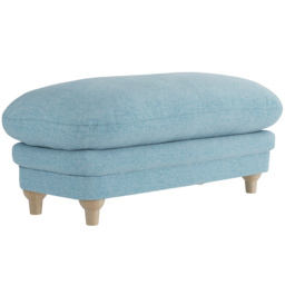 Plumpton Duck Egg Blue Weave Footstool - LPD Home - Wilko - thumbnail 3