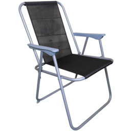 Samuel Alexander Set of 2 Grey and Black Foldable Garden Chair - Size: 1 Seater - Wilko - thumbnail 3
