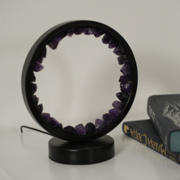 ValueLights Crystal Wellness Black Lamp with Amethyst and Warm White LEDs - Size: 20.5 x 10.5 x 18cm - Wilko - thumbnail 5