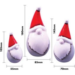 St Helens Red Hat Ceramic Gonk Family Ornament Set of 3 - Size: 14 x 14 x 8cm - Wilko - thumbnail 6