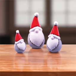 St Helens Red Hat Ceramic Gonk Family Ornament Set of 3 - Size: 14 x 14 x 8cm - Wilko - thumbnail 4