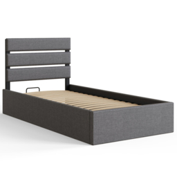 GFW Hudson Single Grey End Lift Ottoman Bed - Wilko - thumbnail 3