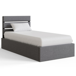 GFW Hudson Single Grey End Lift Ottoman Bed - Wilko - thumbnail 7