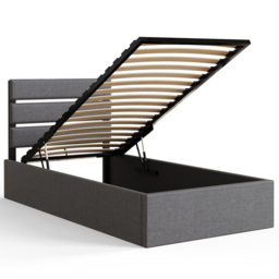 GFW Hudson Single Grey End Lift Ottoman Bed - Wilko - thumbnail 4