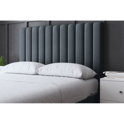 DS Living Evangeline Small Double Steel Upholstered Bed Frame with Headboard - Grey - Wilko - thumbnail 4