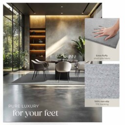 tectake Zonelle Grey Short Pile Ultra Soft Rug 290 x 200cm - Size: 1.5 x 110 x 60cm - Cream - Wilko - thumbnail 5