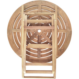 Charles Bentley Teak Wood 4 Seater Round Table - Brown - Wilko - thumbnail 6