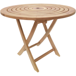 Charles Bentley Teak Wood 4 Seater Round Table - Brown - Wilko - thumbnail 3