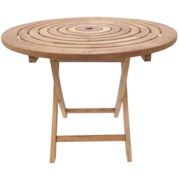 Charles Bentley Teak Wood 4 Seater Round Table - Brown - Wilko - thumbnail 4