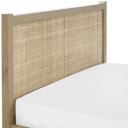 Julian Bowen Padstow Rattan Double Oak Bed Frame - Brown - Wilko - thumbnail 6