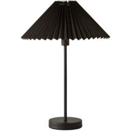 ValueLights Akira Black Pleated Shade LED Table Lamp - Size: 48.5 x 34.5 x 34.5cm - Wilko