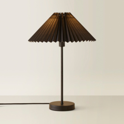 ValueLights Akira Black Pleated Shade LED Table Lamp - Size: 48.5 x 34.5 x 34.5cm - Wilko - thumbnail 6