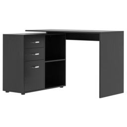 Portland Rotating Office Desk Black - Size: 117 x 83 x 76cm - Wilko - thumbnail 3