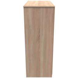 Crowndale Monaco 4 Drawer White Gloss and Bardolino Oak Deep Chest of Drawers Ready Assembled - White Gloss & Bardolino Oak - Wilko - thumbnail 5