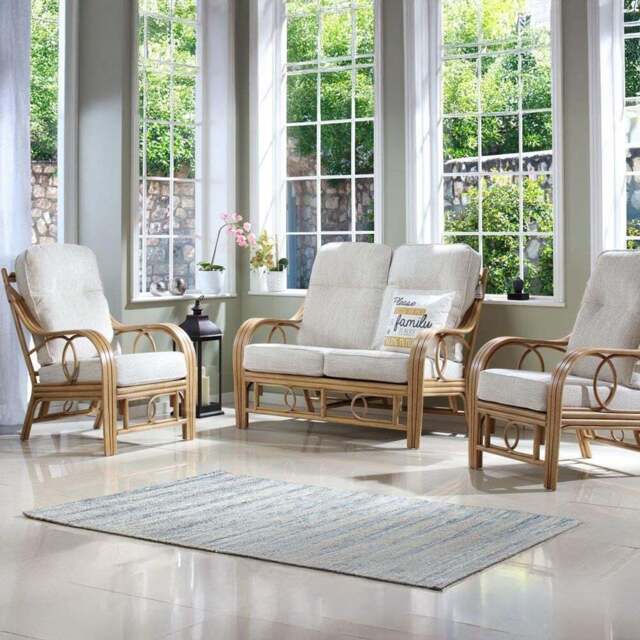 Desser Furniture Madrid 4 Seater Light Oak Jasper Sofa Set - Size: 2 Seater - Brown - Wilko - image 1