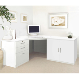 R White Cabinets 2 Door 3 Drawer White Set-13 Corner Desk - Size: 72.8 x 179 x 141.9cm - Wilko - thumbnail 5