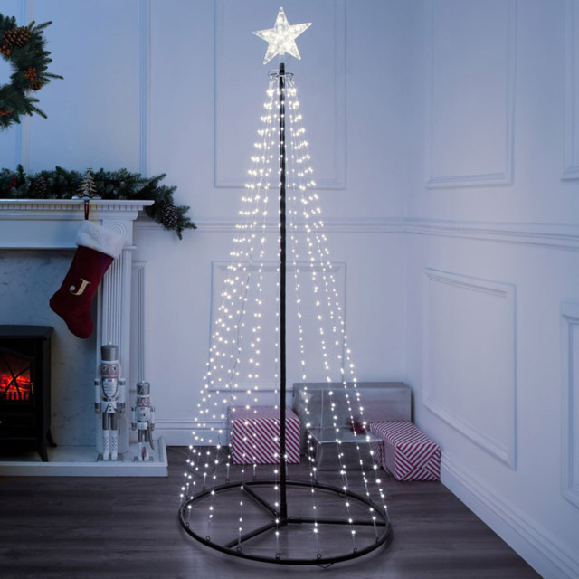 The Christmas Workshop 573 LED White Outdoor Cone Tree 6ft - Wilko - image 1