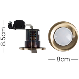 ValueLights Antique Brass Cool White LED Ceiling Downlight 6 Pack - Gold - Wilko - thumbnail 5