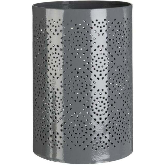 Premier Housewares Complements Hurricane Candle Holder - Size: 11 x 11 x 16cm - Grey - Wilko - image 1