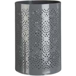 Premier Housewares Complements Hurricane Candle Holder - Size: 11 x 11 x 16cm - Grey - Wilko
