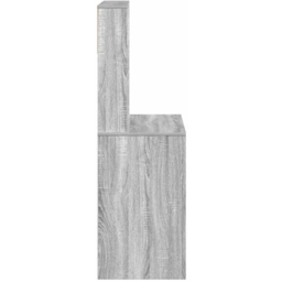 vidaXL 6 Shelf Computer Desk Grey Sonoma - Size: 140 x 100 x 45cm - Wilko - thumbnail 5