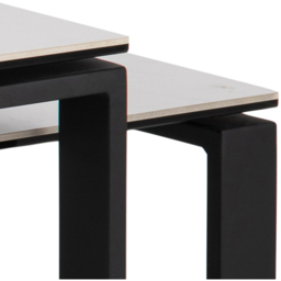 Florence Katrine White Ceramic Akranes Top Coffee Table Set of 2 - Black - Furniture To Go - Wilko - thumbnail 7