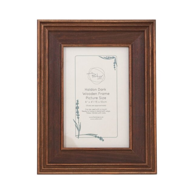 Haldon Wooden Frame Brown 6 x 4in - Wilko - image 1
