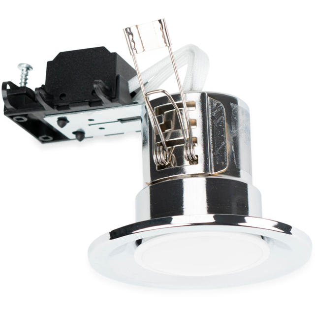 ValueLights Chrome Warm White LED Ceiling Downlight 6 Pack - Silver - Wilko - image 1