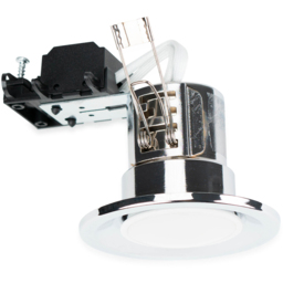 ValueLights Chrome Warm White LED Ceiling Downlight 6 Pack - Silver - Wilko