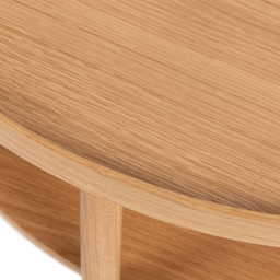Florence Banbury Single Shelf Round Oak Coffee Table - Size: 42 x 80 x 80cm - Brown - Furniture To Go - Wilko - thumbnail 5