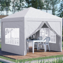 Outsunny 3 x 3m White Party Canopy Tent with Carry Bag - Wilko