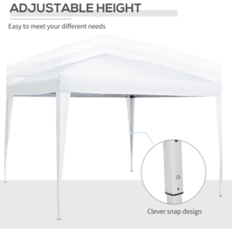 Outsunny 3 x 3m White Party Canopy Tent with Carry Bag - Wilko - thumbnail 5