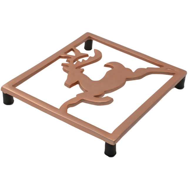 The Seasonal Gift Co. Bronze Trivet with Reindeer Design 18 x 20cm - Size: 3.5 x 18 x 20cm - Wilko - image 1