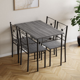 VIDA DESIGNS Roslyn 4 Seater Dining Set Grey - Wilko - thumbnail 3