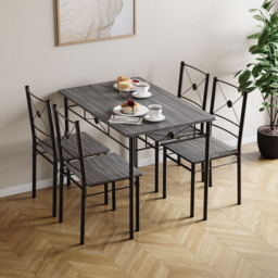 VIDA DESIGNS Roslyn 4 Seater Dining Set Grey - Wilko - thumbnail 4