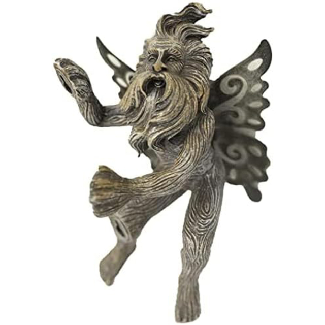 Marco Paul Tree Peaker Fairy Garden Ornament - Size: 15 x 20 x 10cm - Silver - Wilko - image 1