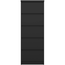 Florence 5 Drawer Matt Black Narrow Chest of Drawers - Furniture to Go - Wilko - thumbnail 4