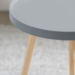 Pacific Lifestyle Halston Light Grey Wood Veneer and Natural Pine Wood Side Table - Wilko - thumbnail 5