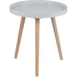 Pacific Lifestyle Halston Light Grey Wood Veneer and Natural Pine Wood Side Table - Wilko - thumbnail 3