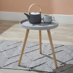 Pacific Lifestyle Halston Light Grey Wood Veneer and Natural Pine Wood Side Table - Wilko - thumbnail 6