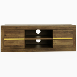 GFW Astley 4 Drawer 2 Open Shelf Knotty Oak TV Unit - Size: 45 x 130 x 39cm - Brown - Wilko - thumbnail 5