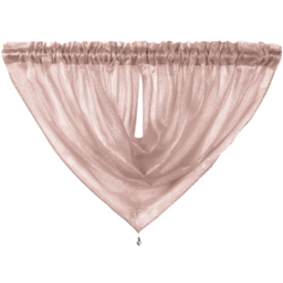 Velosso Alessandria Blush Pink Slot Top Swag Voile Panel Curtain 112 x 99cm - Wilko - thumbnail 3
