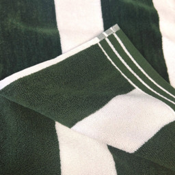 Allure Bath Fashions Jumbo Cabana Cotton Khaki Green Stripe Beach Towel - Size: 100 x 180cm - Wilko - thumbnail 4