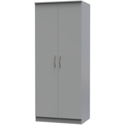 Crowndale Avon 2 Door Dusk Grey Wardrobe Ready Assembled - Wilko - thumbnail 5