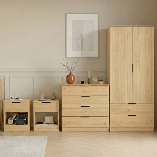 Vida Designs Trega Pine 4 Piece Bedroom Furniture Set - Size: 170 x 76 x 53cm - Wilko - image 1