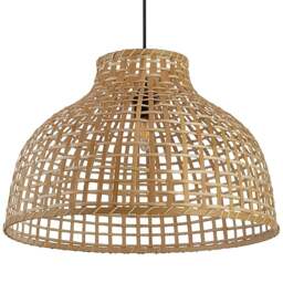 Lighting Collection Pelltis Large Bamboo Ceiling Lamp Shade - Size: 39 x 53 x 53cm - Natural - Wilko