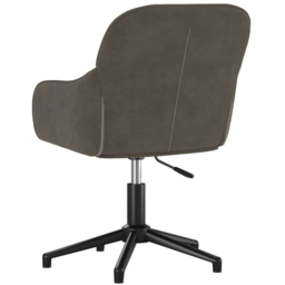 vidaXL Dark Grey Velvet Height-Adjustable Swivel Office Chair - Size: 72 x 56 x 61.5cm - Wilko - thumbnail 6