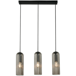 Nordlux Miella 3 Rail Smoked Pendant Light - Size: 30 x 52 x 10cm - Black - Wilko - thumbnail 4