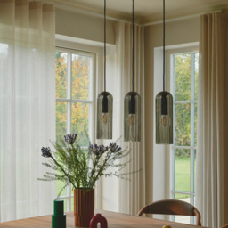 Nordlux Miella 3 Rail Smoked Pendant Light - Size: 30 x 52 x 10cm - Black - Wilko - thumbnail 3