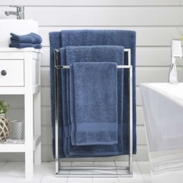Deyongs Bliss Pima Cobalt Hand Towel 2 Pack - Size: 50 x 90cm - Blue - Wilko - thumbnail 3